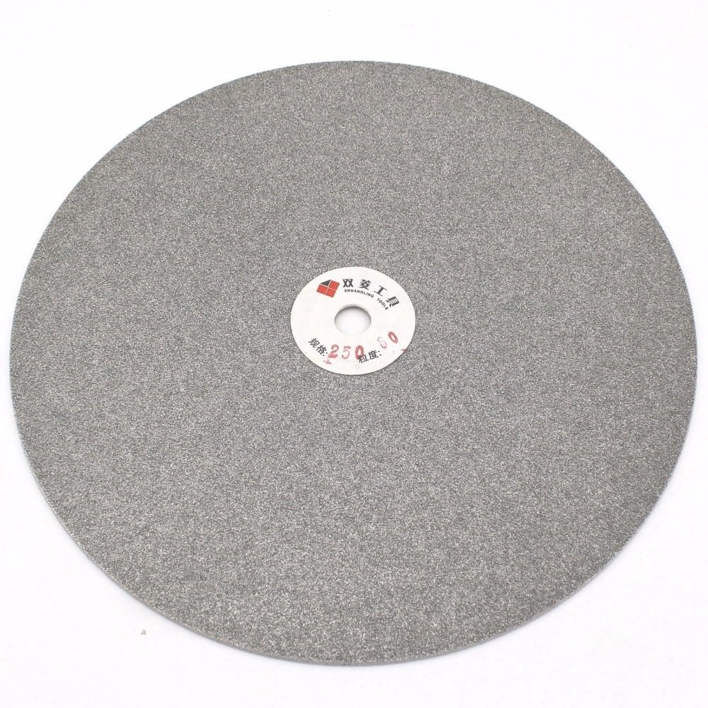 10" cala 250 mm Ziarnistość 60-1200 Diamentowa tarcza ścierna Powlekana płaska tarcza do szlifowania Narzędzia jubilerskie do szkła, kamieni szlachetnych i ceramiki(60)