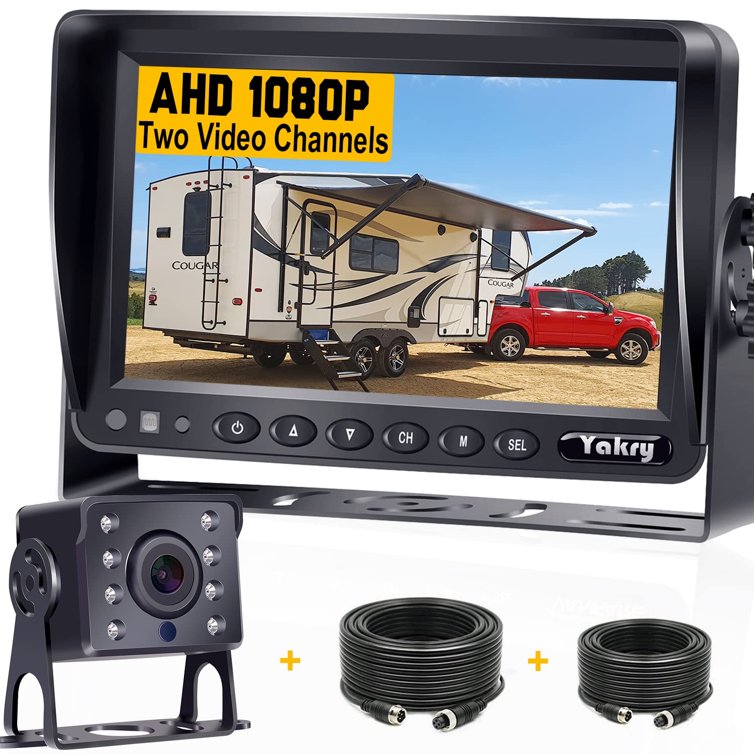 Backup Camera for Truck HD 1080P 7 Inch Monitor 30 Mins DIY