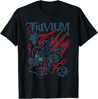 Tribium Screaming Dragon Color T-Shirt, Black