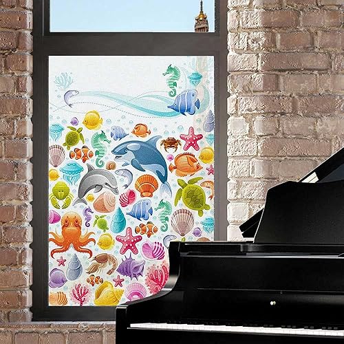 Miniatura 10 de Película de privacidad para ventana, adhesivo estático, tinte esmerilado para baño, oficina, sala de estar, diseño de ambiente de bosque oscuro,