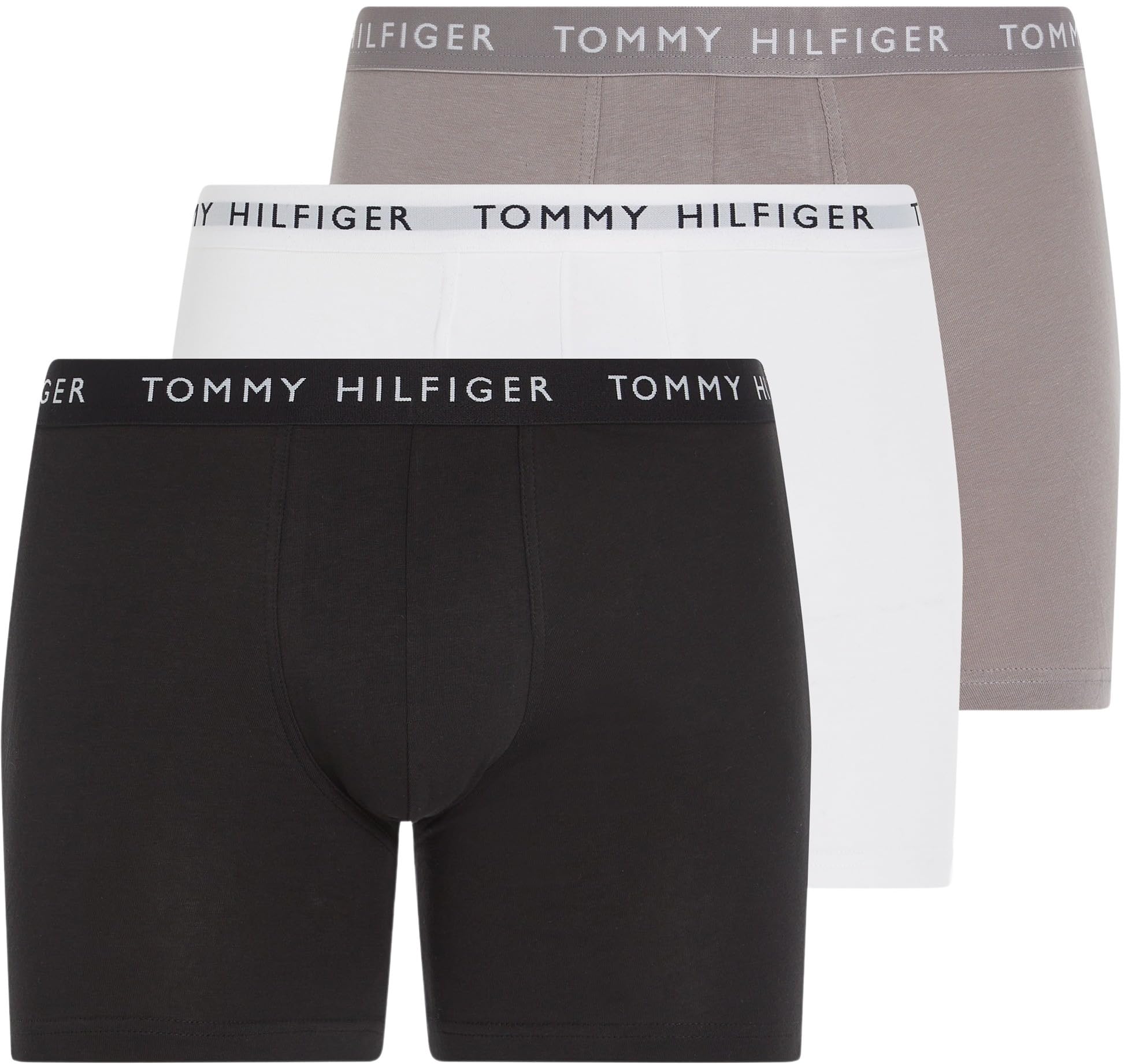 Tommy Hilfiger Men's Gold (Black/Sublunar/White) Boxer Briefs Underwear Pack Of 3, Multicolor (Black//, S