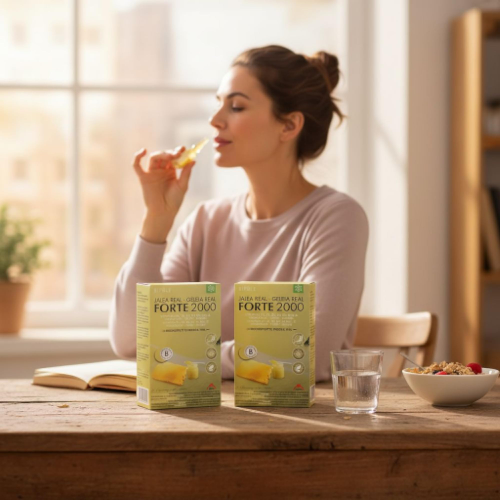 Intersa Bipole Jalea Forte 2000 - Pack Ahorro 2 x 20 Ampollas - Con Vitaminas B2, B3, B5, B6, B12 y C - Contribuye a Disminuir el Cansancio y la Fatiga y al Funcionamiento Normal del Sistema Nervioso