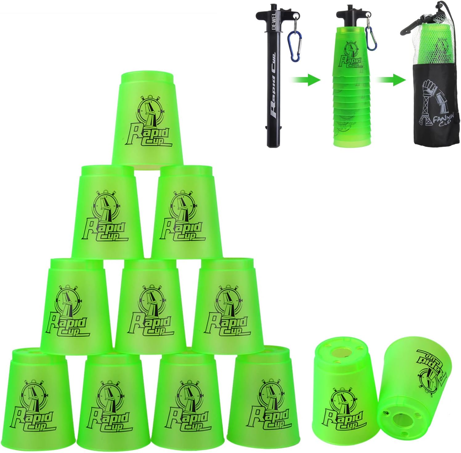 Amazon.co.jp スポーツスタッキング カップ Cyfie スピードスタックス 二代目 12個セット Flying Cup 飛重ね