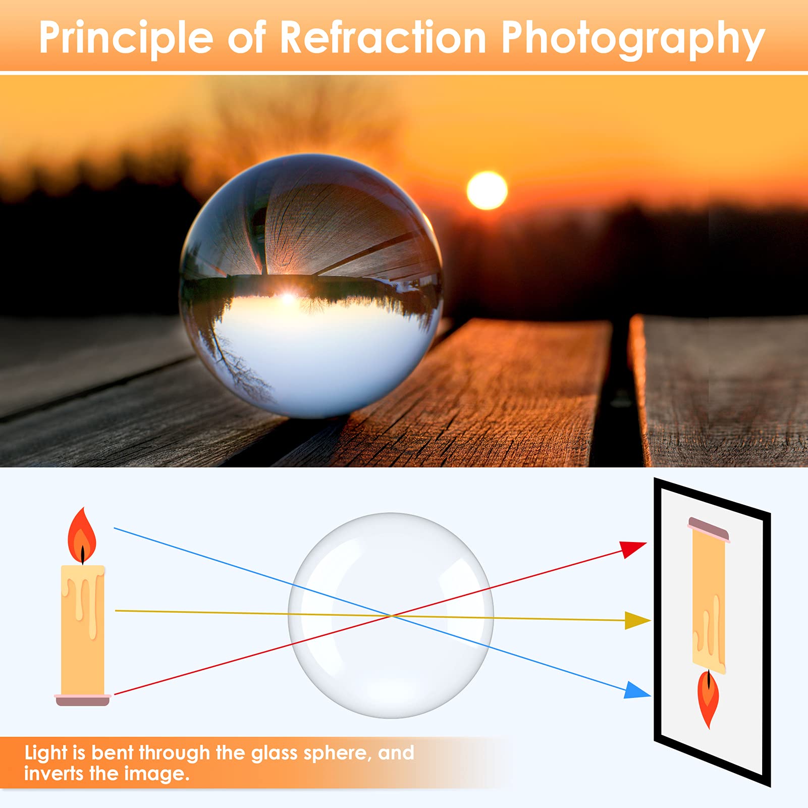 Sfera Di Cristallo K9 Sfaccettata 8cm - Prisma Ottico Per Fotografia E Meditazione Con Custodia - Foto 11