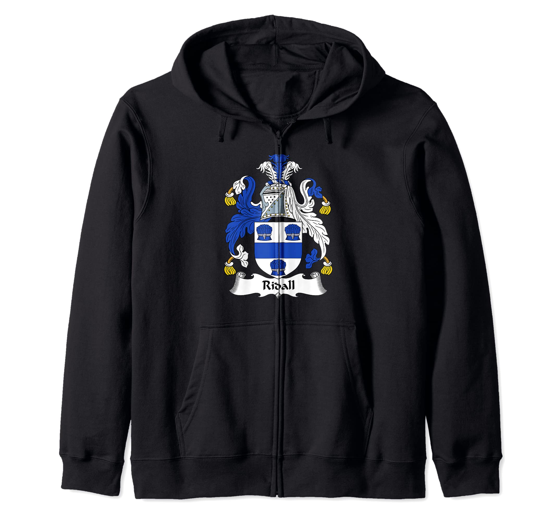 Ridall Coat of Arms - Family Crest Zip Hoodie