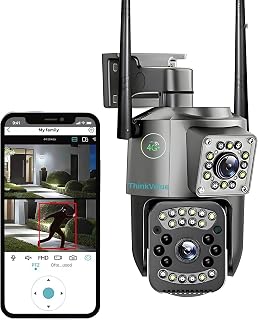 THINKVALUE CCTV Camera 360 PTZ Outdoor Indoor Dual Lens Dual View Security Camera, IP66,2 Way Talk/Cloud Storage/Ai Motion... Price In India
