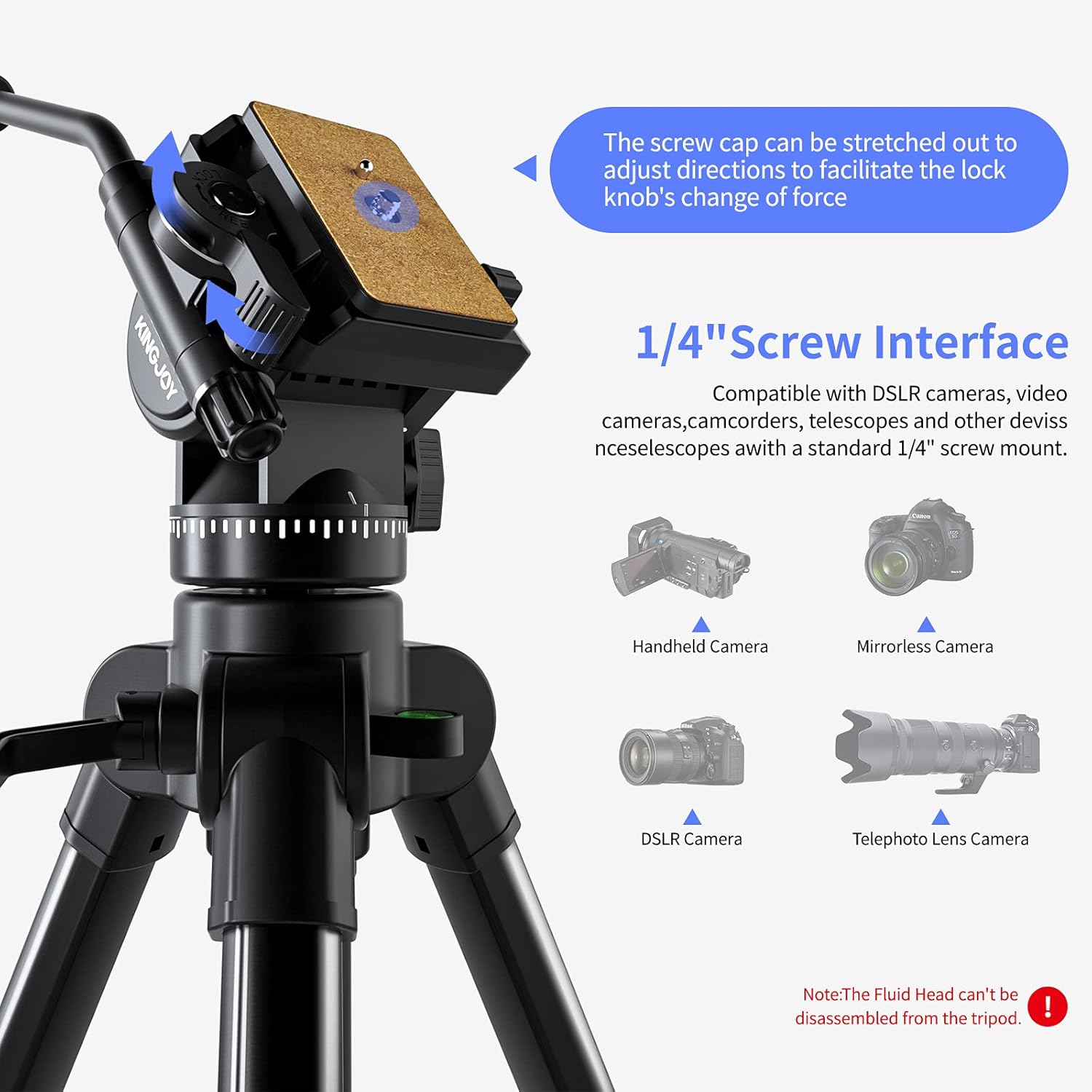 Best Video Tripod with Fluid Head, Heavy Duty Professional Video Camera Tripod Travel Tripod Aluminum Compatible for DSLR SLR Nikon Canon Sony Camcorder DV with Carry Bag Limited Video Tripod with Fluid Head, Heavy Duty Professional Video Camera Tripod Travel Tripod Aluminum Compatible for DSLR SLR Nikon Canon Sony Camcorder DV with Carry Bag