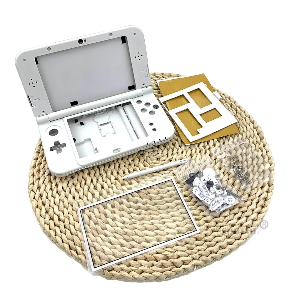 Carcasa completa de repuesto para Nintendo 3DS XL, funda de consola de mano personalizada con botones, cubierta de piezas, consola no incluida, color blanco