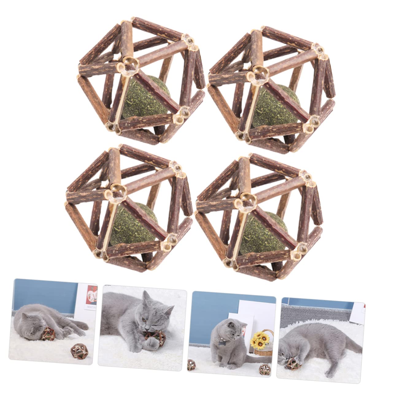 minkissy 12 Piezas de Juguete de gatera para de Gatos, para Gatos pequeños, Juguetes para para, Bolas, de Gato, Juguete de de de