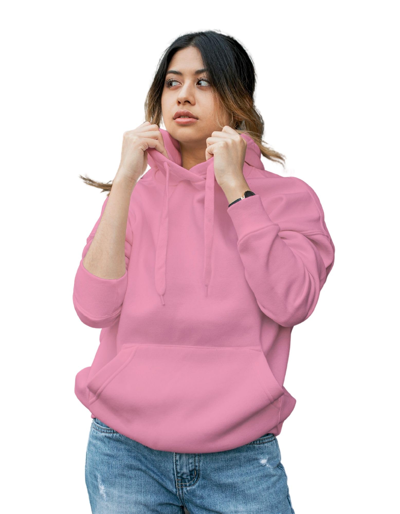Arispo Women's Plain Fleece Hoodies, Sweatshirt, Winter Sweater Hoodie for Women & Girls-image-23
