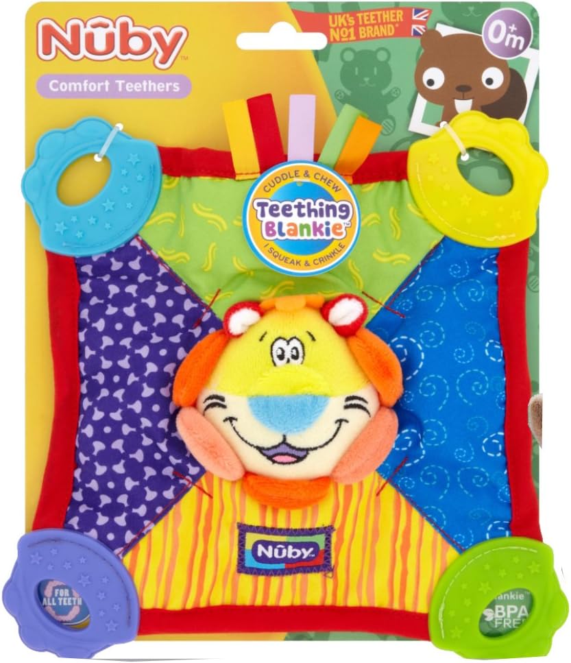 Nuby Plush Teething Blankie, Lion, BPAFree Amazon.co.uk Baby Products