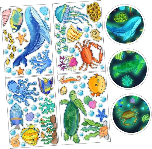 Miniatura 3 de Ciieeo 1 Set Underwater Animal Stickers Wallpaper Sticker Childrens Room Decor Kids Decorations Kids Room Sticker Ocean Fish Wall Decals Baby Room