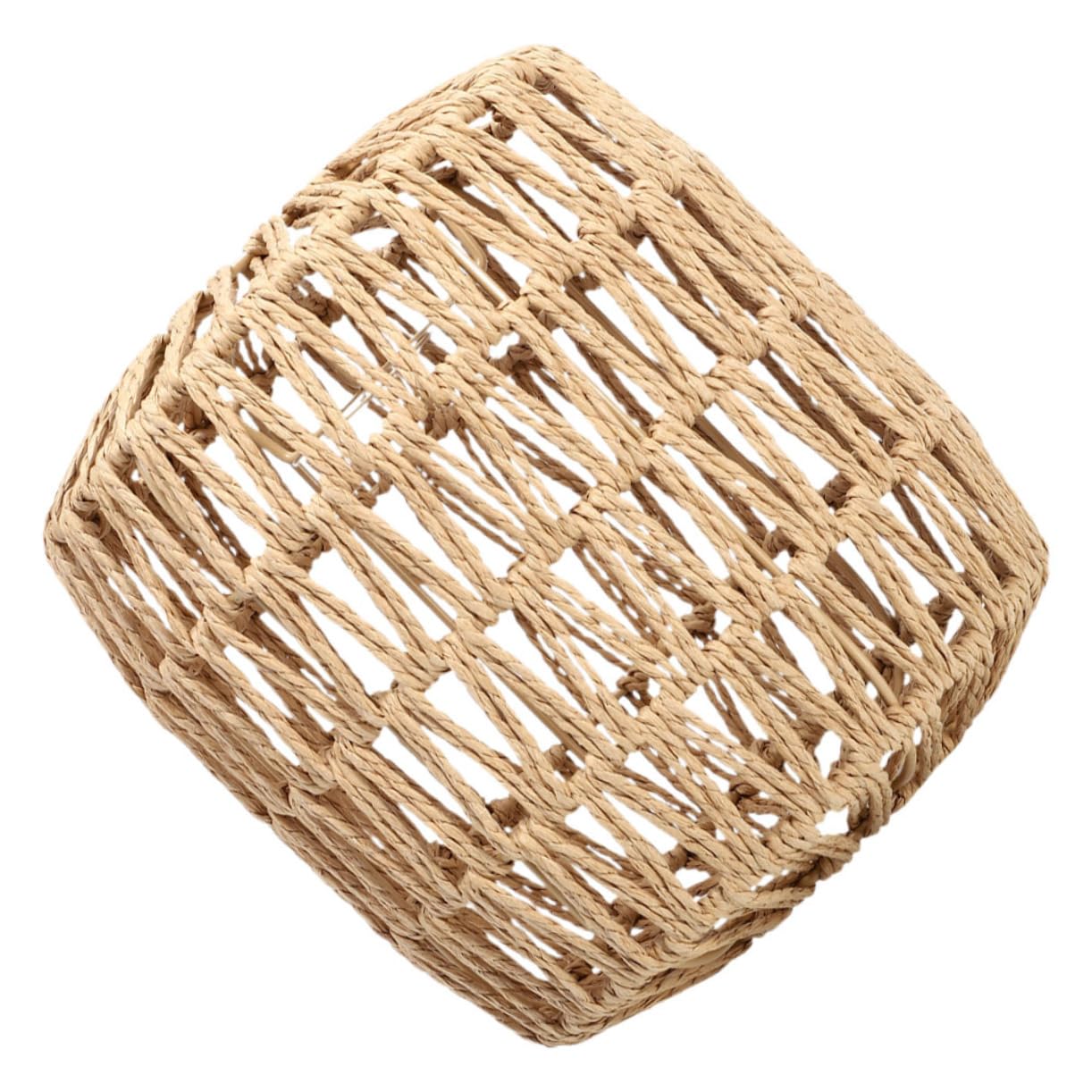 Suspension lumineuse tissée en rotin robuste design rustique