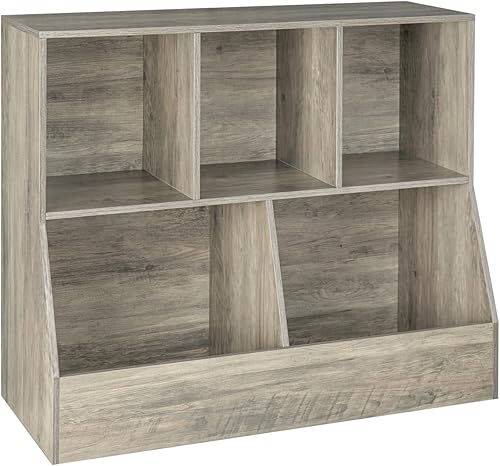 DINZI LVJ Organizador de almacenamiento de juguetes, estantería para niños, armario de almacenamiento de juguetes de madera, estantería para niños