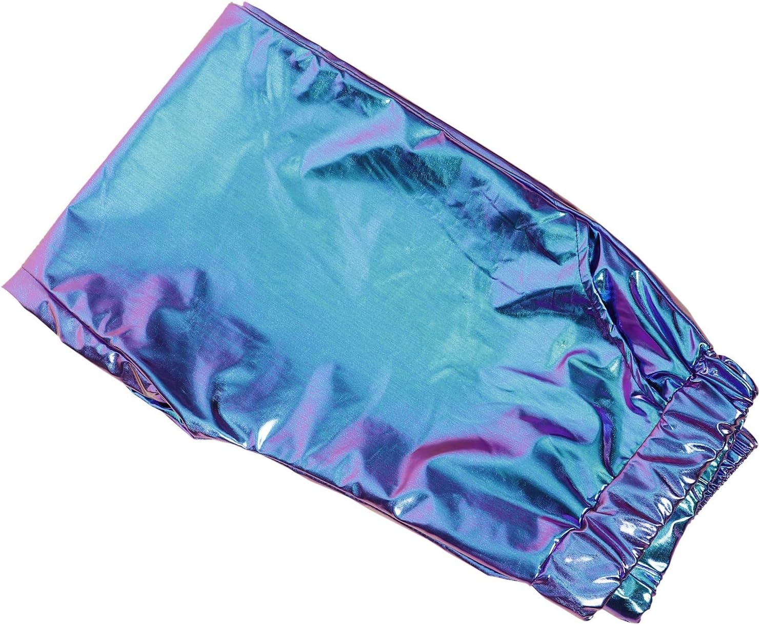 Blue Glitter Leggings for Women, Comfortable Soft-Wearing Pants, Casual Street Style Long Trousers Made of Polyester and Pu, for Daily Reward and Ktv