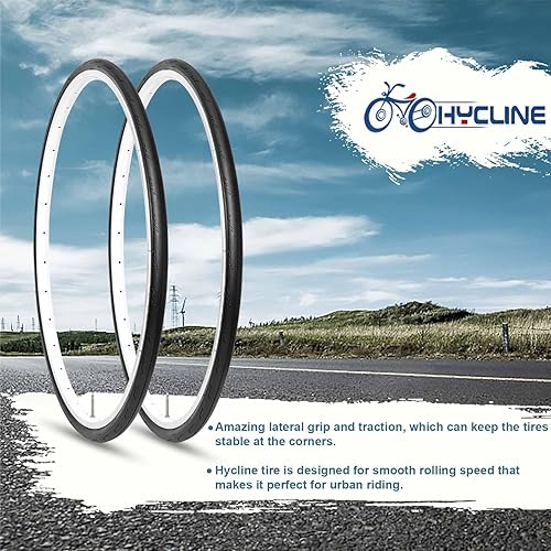 Miniatura 6 de Hycline Neumático de repuesto para bicicleta de carretera 700x25C700x28C700Cx35C Neumáticos de bicicleta plegables de alto rendimiento resistentes