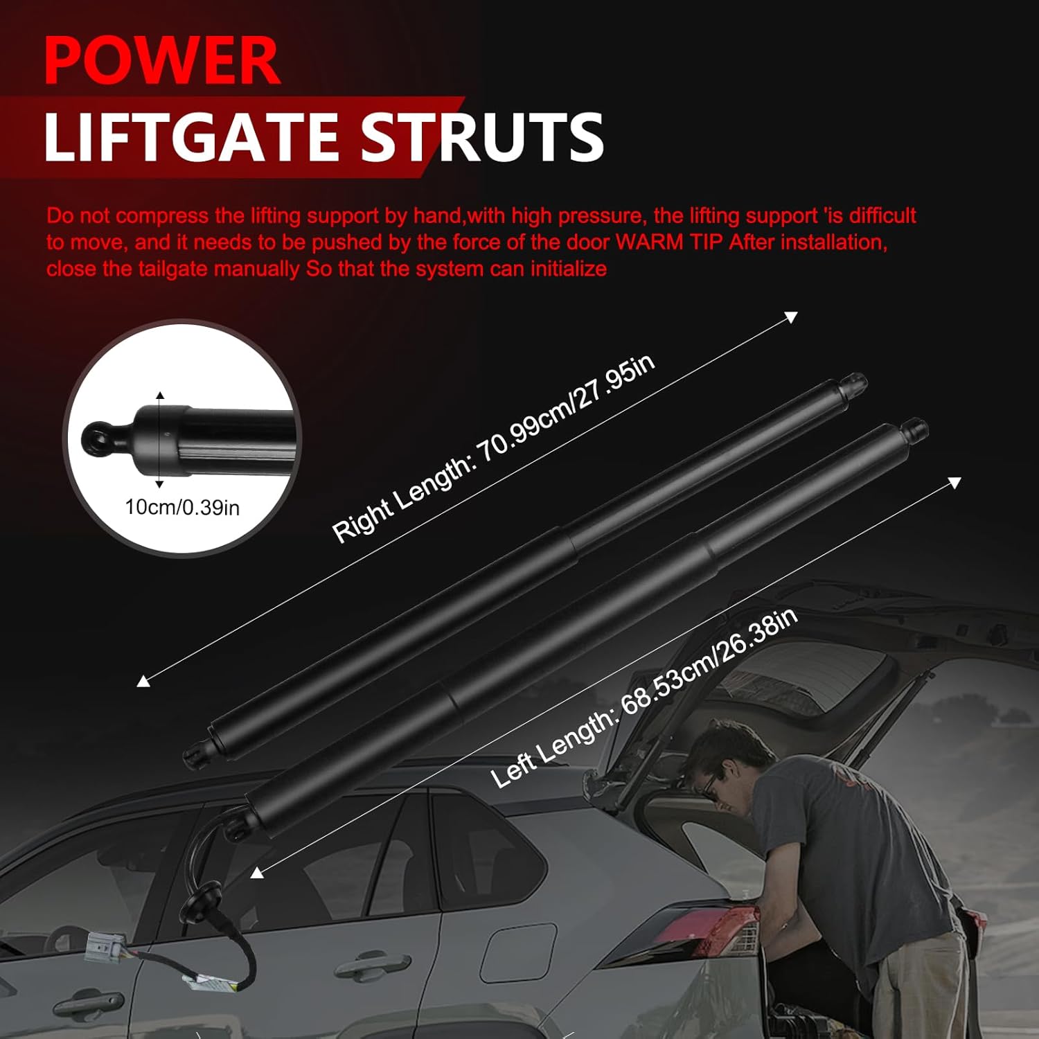 BB5Z-14B351-A Electric Tailgate Power Lift Support Shock Struts, Compatible with Ford Explorer 2011-2015, Rear BB5Z-78406A10-B Left and Right Trunk Liftgate Lift Support Strut