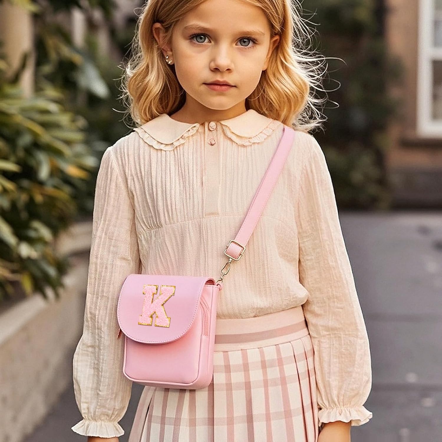 Initial Crossbody Bags Toddler Purse for Girls PU Leather Cross Body Bag Handbag Personalized Preppy Teen Girl Gifts - Image 8