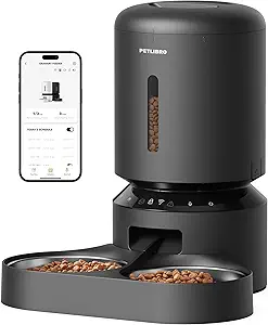 PETLIBRO Automatic Cat Feeder for 2Cats, 5L Timed Dual Dog Food Dispenser, 5G WiFi Pet Feeder with APP Remote Feeding, 1-10 Meals/Day, 10s Meal Call, Double Trays