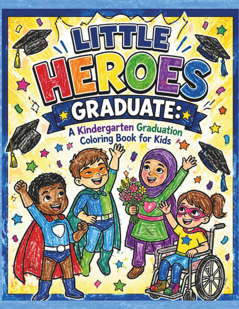 Little Heroes Graduate: A Kindergarten Graduation Coloring Book for Kids: Superhero-Themed Graduation Celebrations, Classroom Activities, Gift & Party ... Gift, Classroom & Party Activity Books)