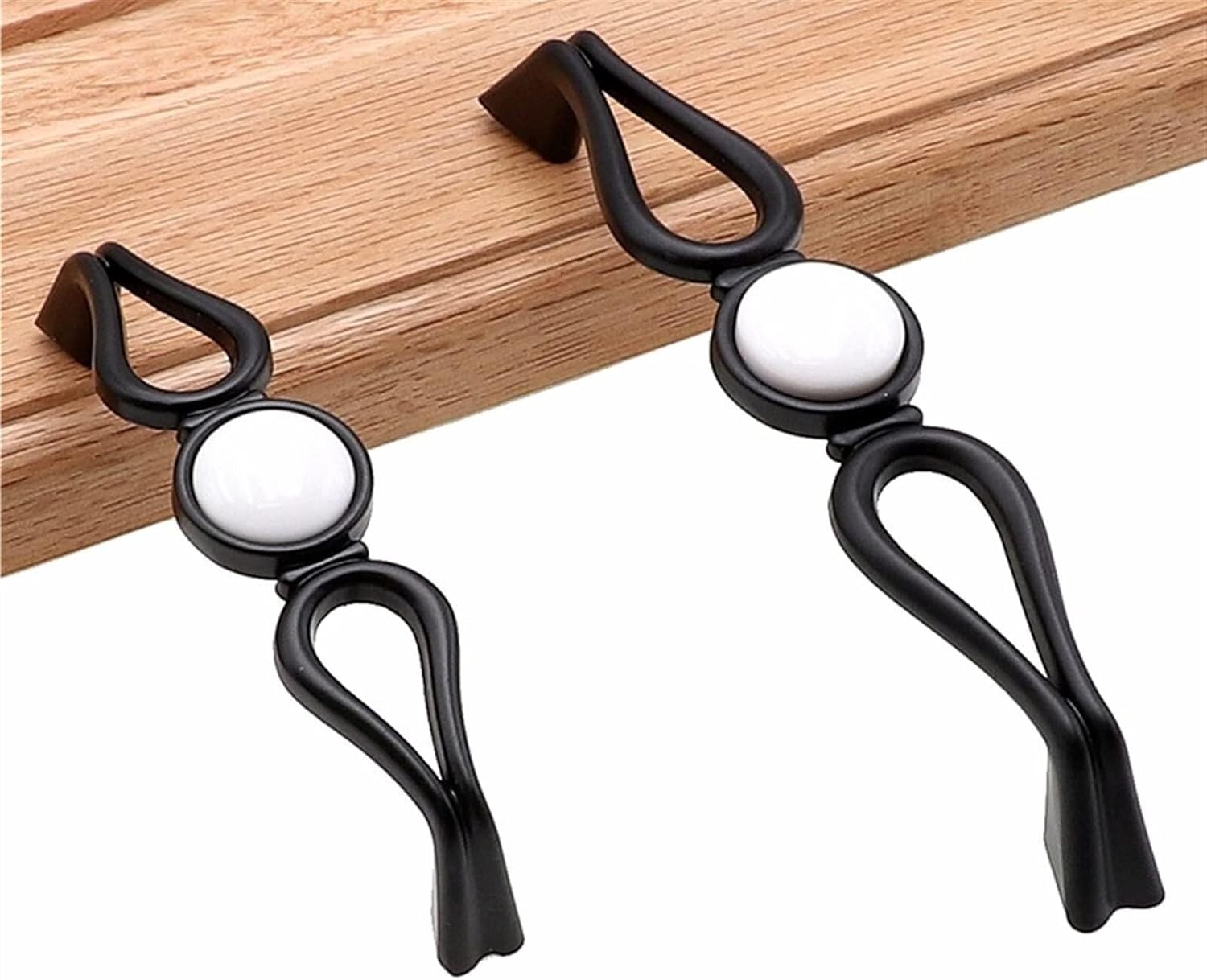 Black White Ceramic Kitchen Cabinet Knobs and Handles for Furniture Handle Accessories Drawer Wardrobe 1Pcs Furniture Accessories (Color : 1671-15.2)