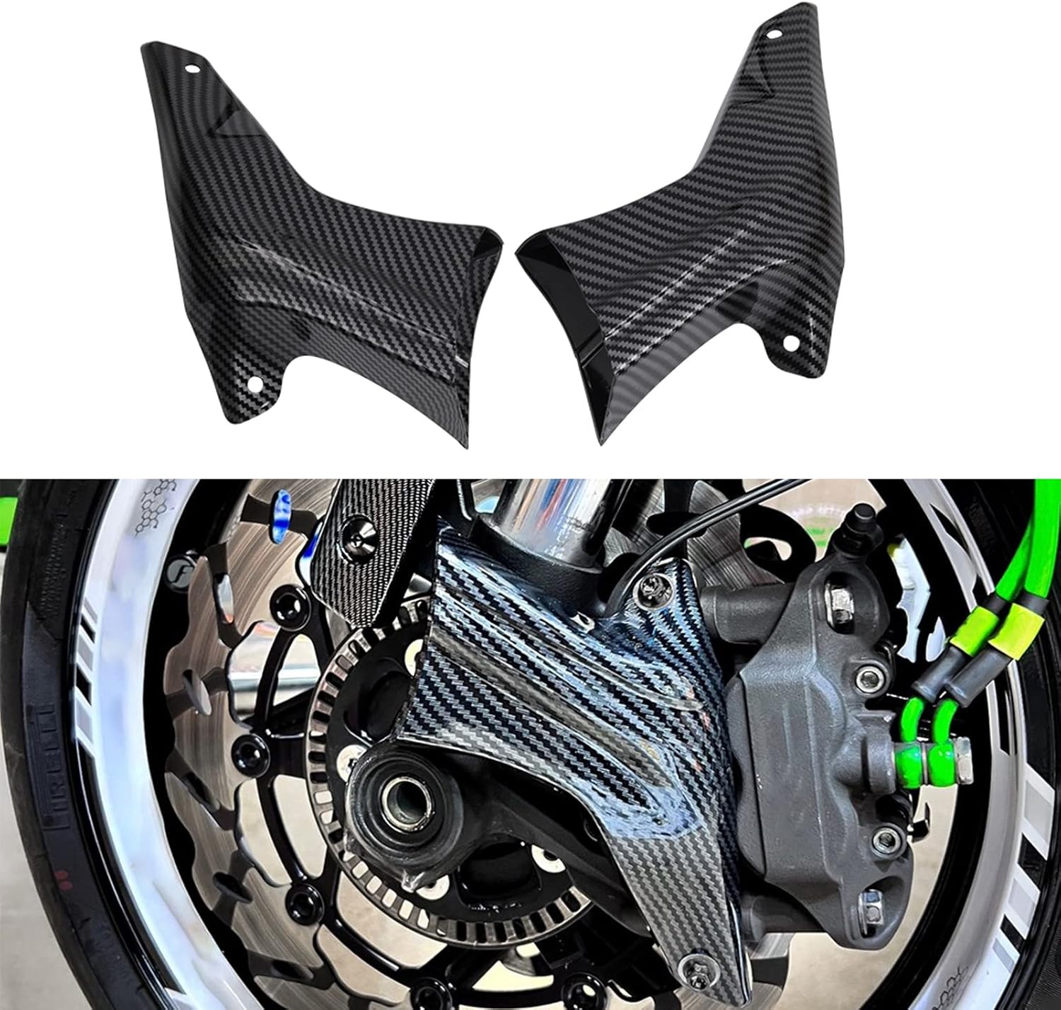 Air Brake Cooling Ducts Front Brake Brake Disc Guard Caliper Guard for Kawasaki ZX
