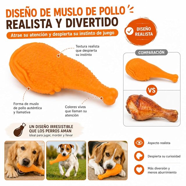 Foto 5 de 6 de Home Universal® Juguete Mordedor para Perros de Goma Resistente con Textura Antideslizante