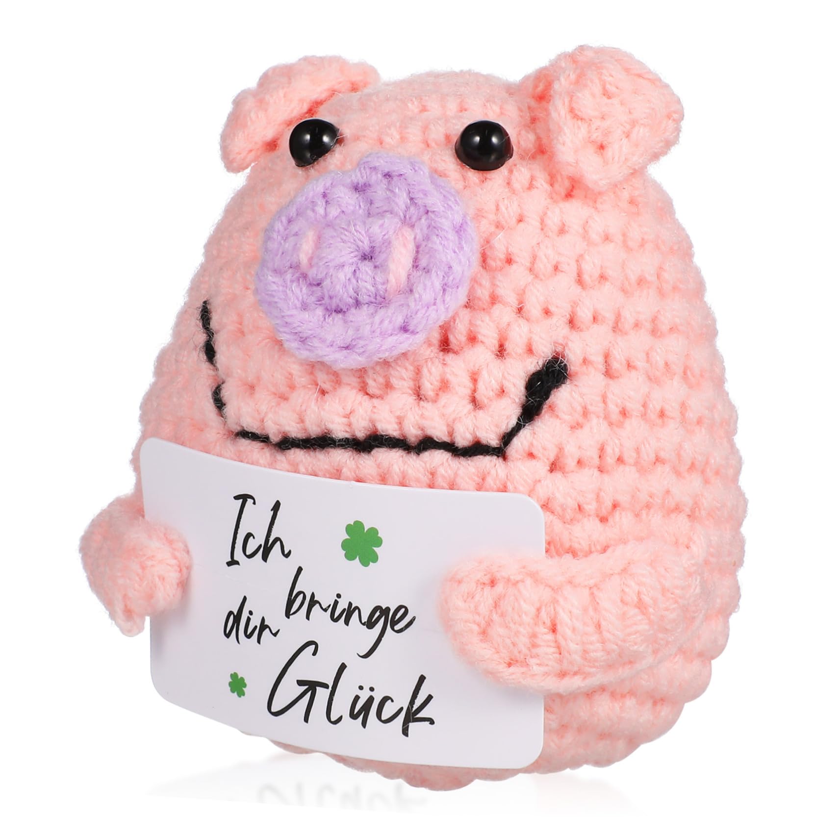 豚さんのお花畑で犬の散歩飾り カッティングボード飾り 編みぐるみ 壁