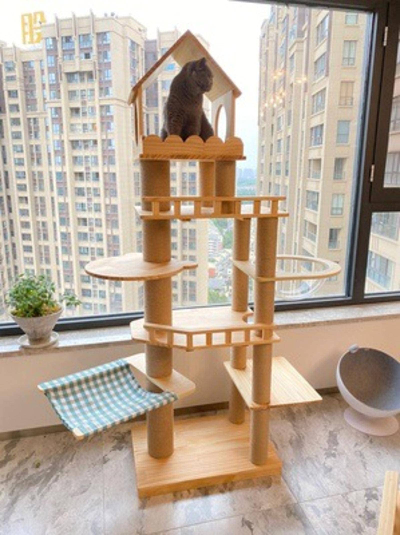 Cat Tree House Multistorey Cat Tree Tower Pet Climber Tower Apartment