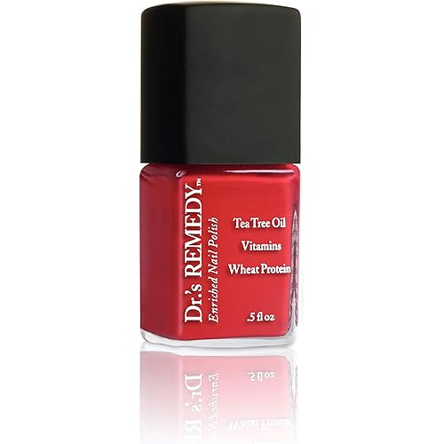 Dr.'s Remedy Nail Polish, Nail Strengthener, Nail Care - Clarity Coral Red