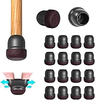 Vista 1 de 16 protectores de suelo de silicona negra para patas de silla con fieltro, protectores de suelo para patas de silla para suelos de madera dura