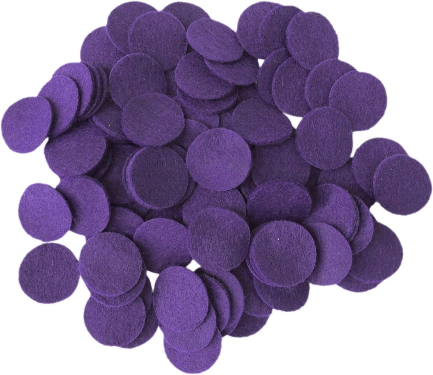 Playfully Ever After Dark Purple Craft Felt Circles (1 Inch - 100pc)