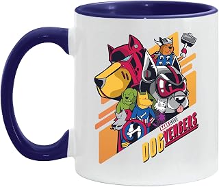 Dogvengers Gift Ideas for Dog Lovers Costumes and Quotes 11oz 15oz Inner Color Accent Mug
