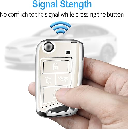 Miniatura 5 de Tukellen Funda para llavero Volkswagen, funda de TPU suave de alta calidad con protección completa para llavero VW Arteon Atlas Golf Jetta Passat