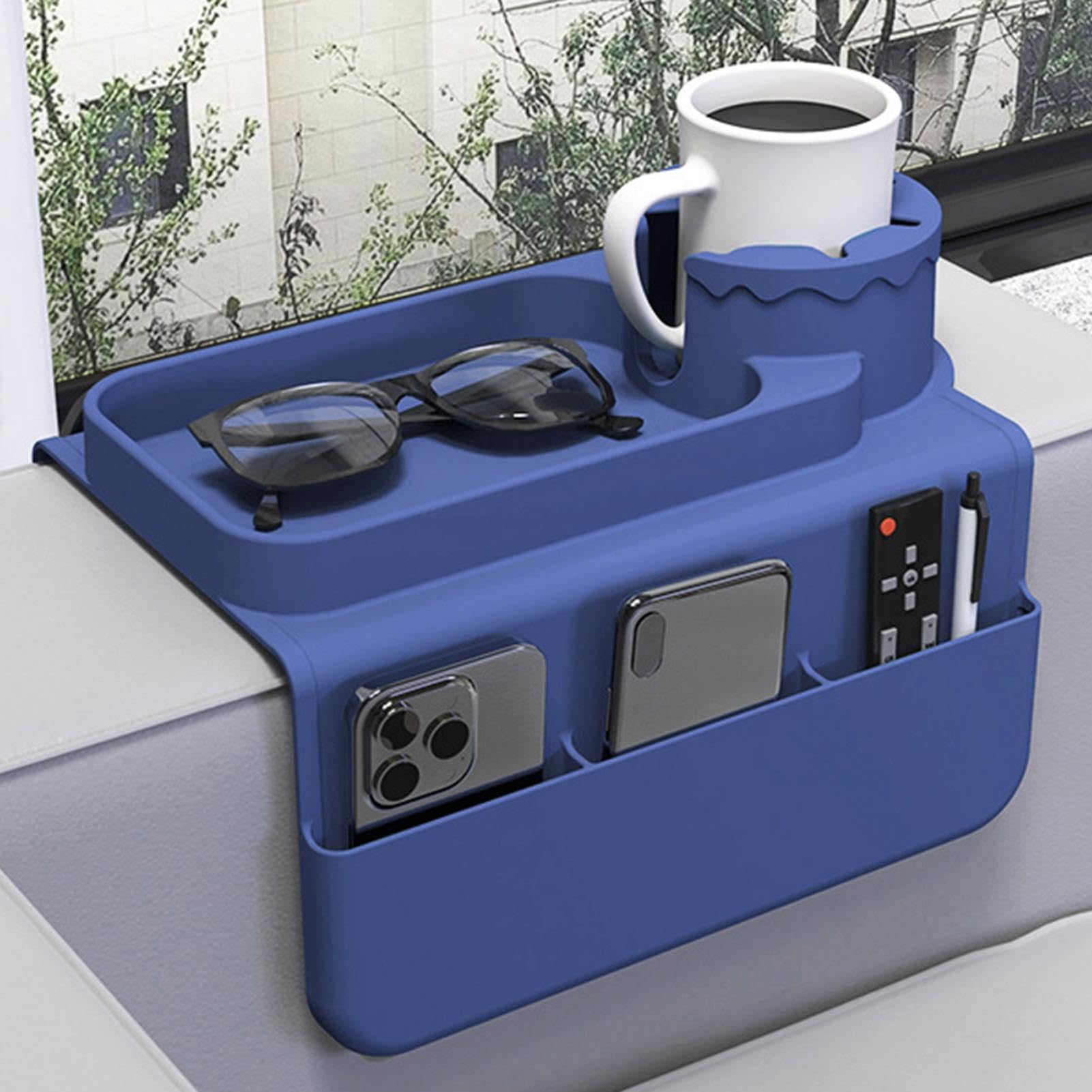 Vassoio Portabicchieri Per Bracciolo Divano In Silicione - Antiscivolo E Multifunzione - Foto 9