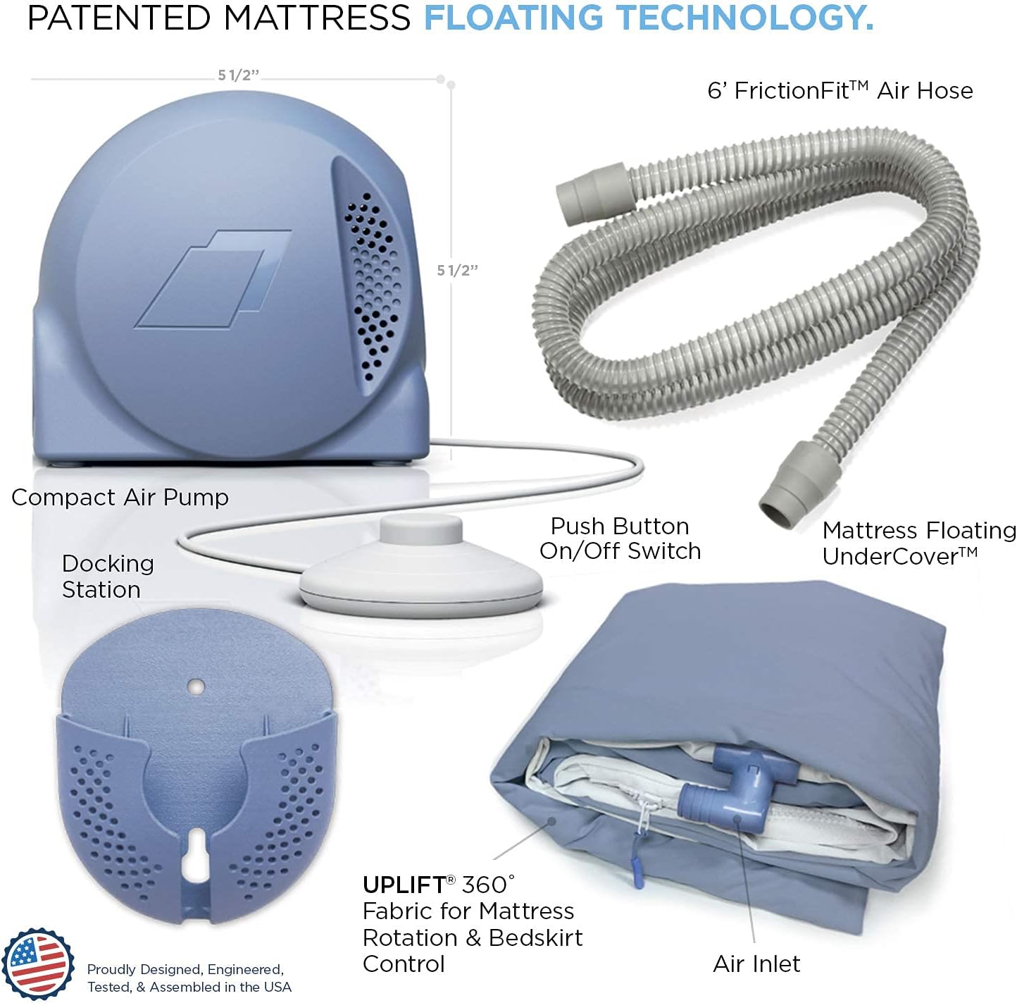 Exclusive Discount 60% Price UPLIFT 360 Weightless Bedmaking and Mattress Rotation System for Mattresses, Instant Air Levitation Technology for Weightless Bed Making & Rotating, California King Size (Box Spring Support Required)