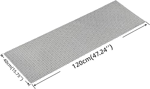 Miniatura 122 de AggAuto 47x16 pulgadas Coche Pickup Truck Grill Mesh Spoiler Bumper Vent Aleación de aluminio Rejilla Automotriz Insertar entrada de aire Racing