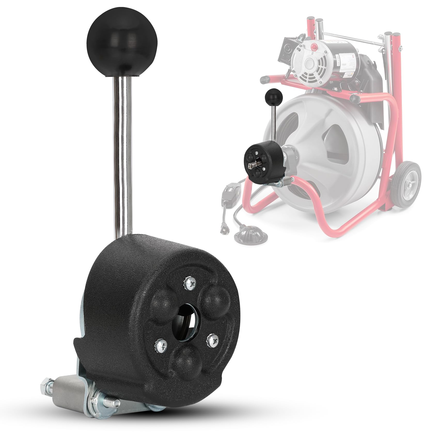 Photo 1 of Upgraded 26773 Automatic Drain Cleaning Feed Assembly, Fit for RIDGID K-400 Cable Drum Machine, for 1-1/2" to 4" Drains and Pipes, 3-Position Operating Control with Integrated Cable Drive System