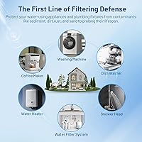 Vista 7 de Whole House 5 Micron 10" x 4.5" Polypropylene Sediment Well Water Filter Cartridge Replacement for DGD-5005, 155357-43, FP15B, SDC-45-1005