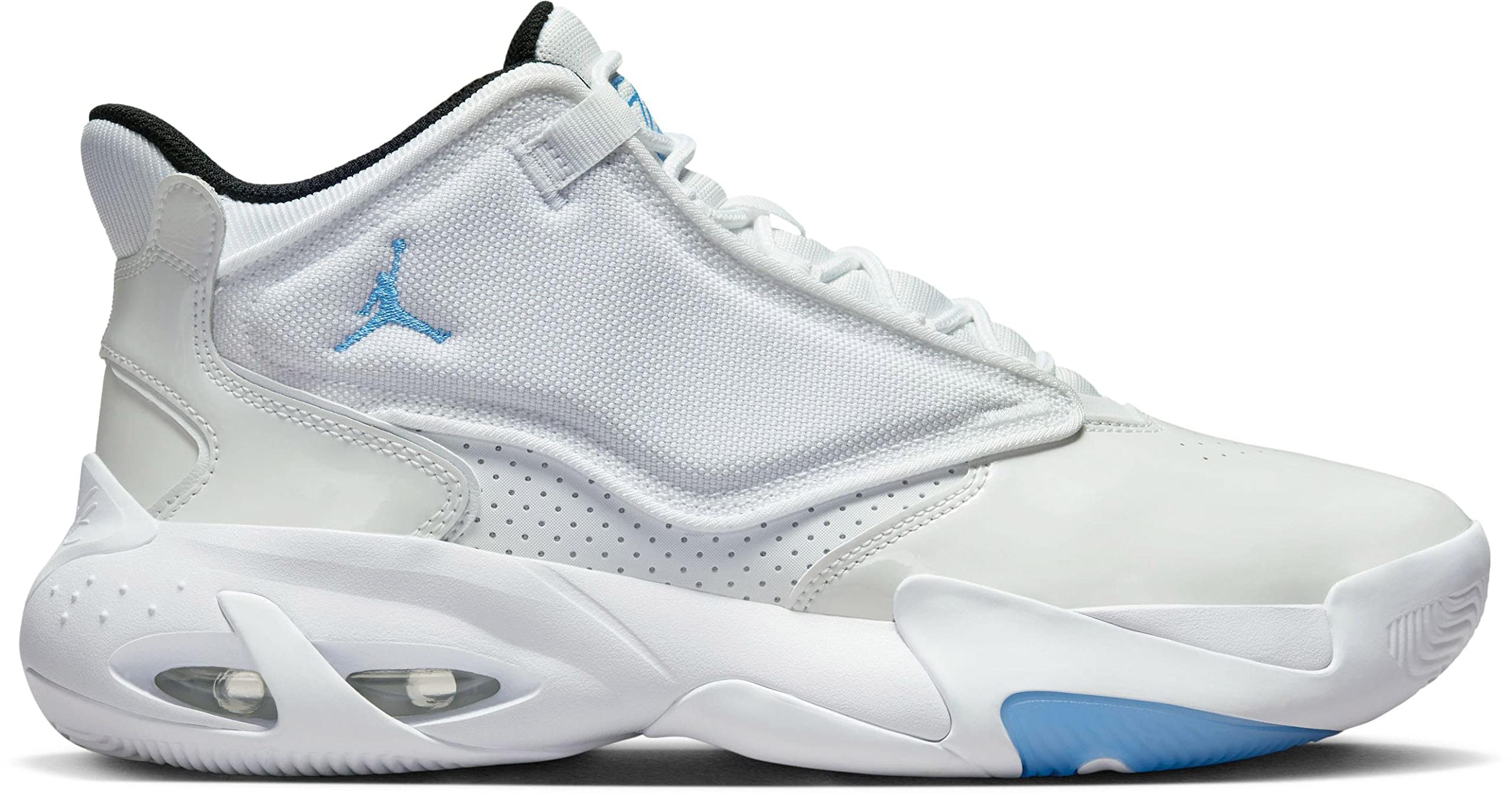 Nike Jordan MAX Aura 4, WHITE/UNIVERSITY BLUE-BLACK, 7 UK (7.5 US)