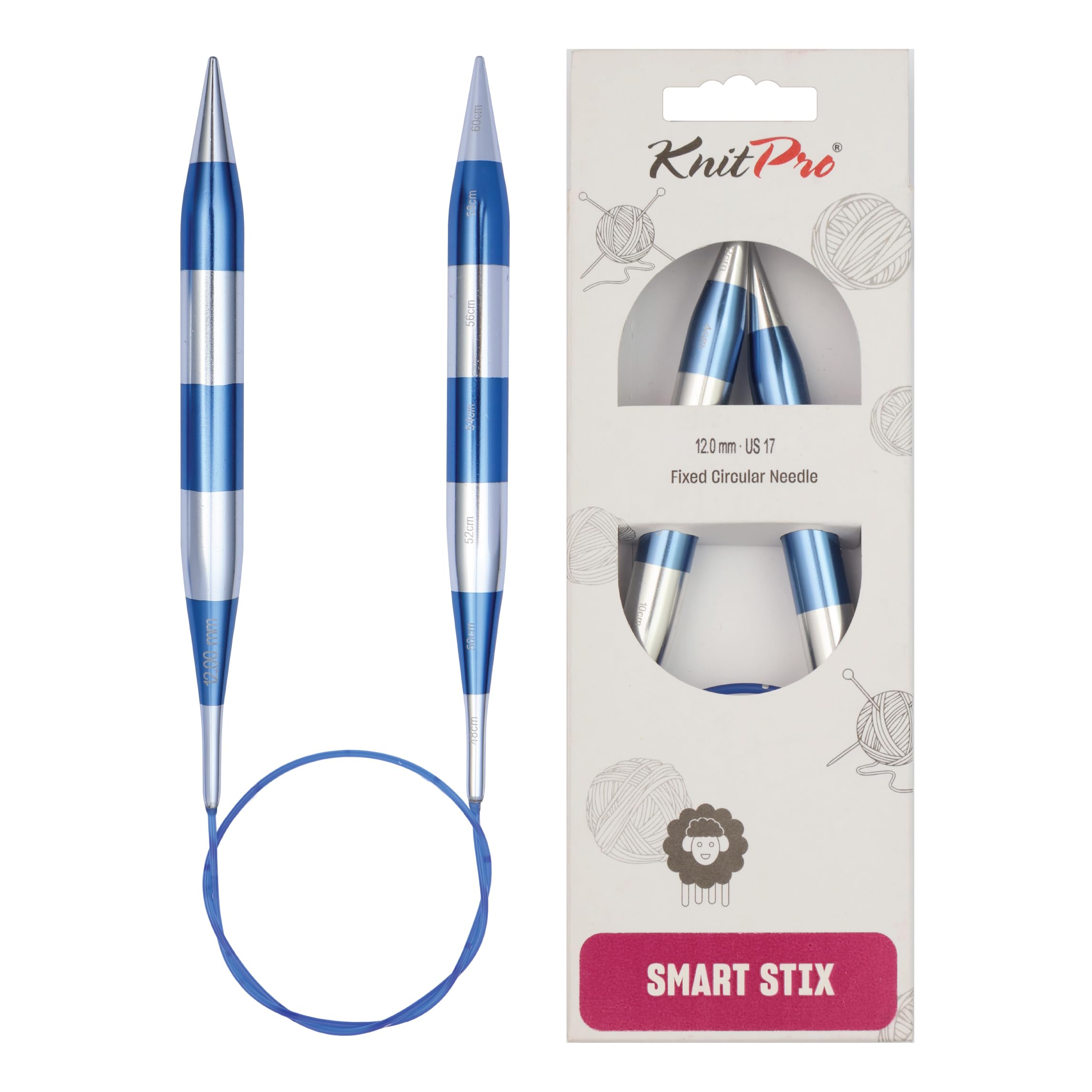 KnitPro Smartstix Fixed Circular Needles 24" (60cm) | 12.00mm