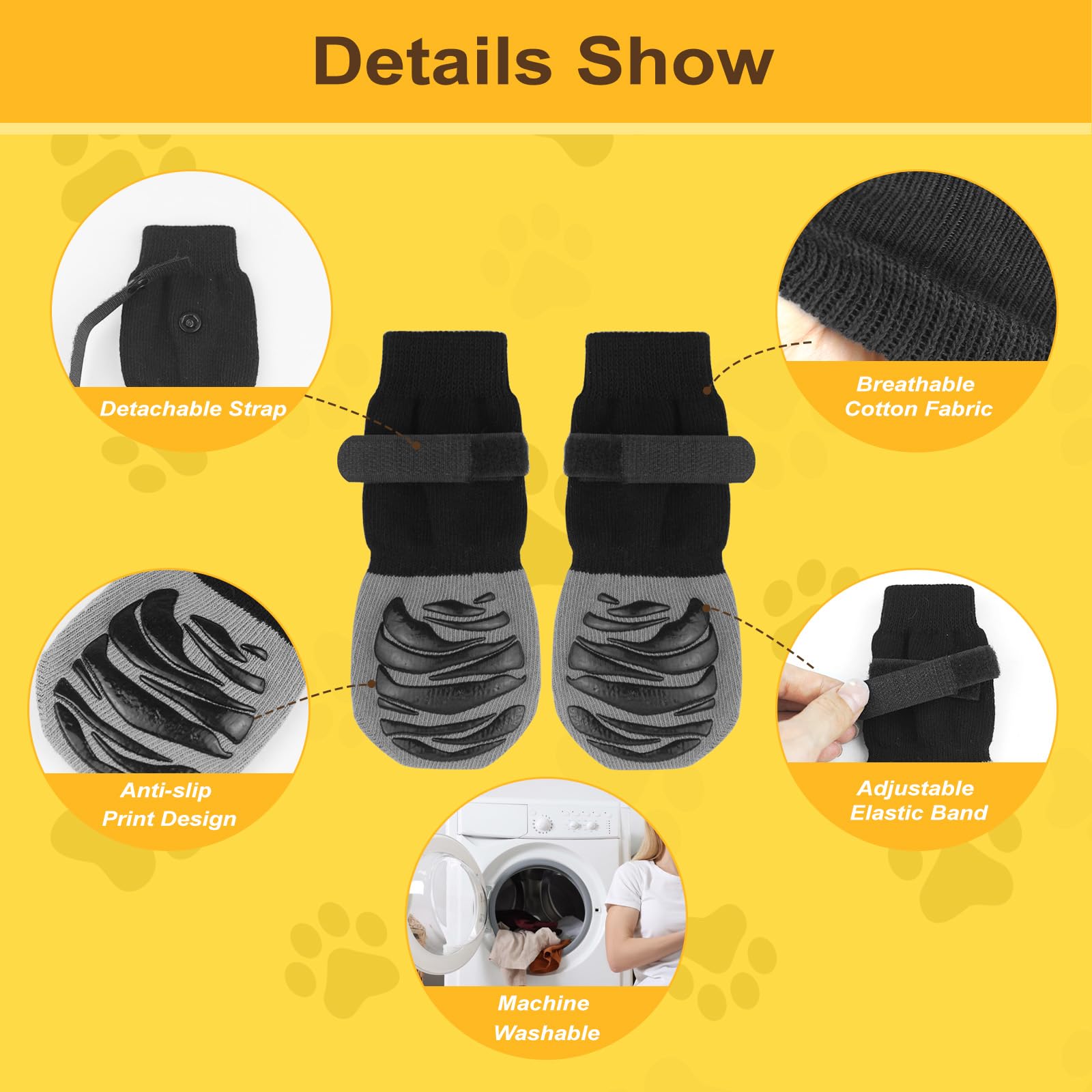 YUUTIAL Anti-Slip Dog Socks, Paws Stop Licking - Image 3