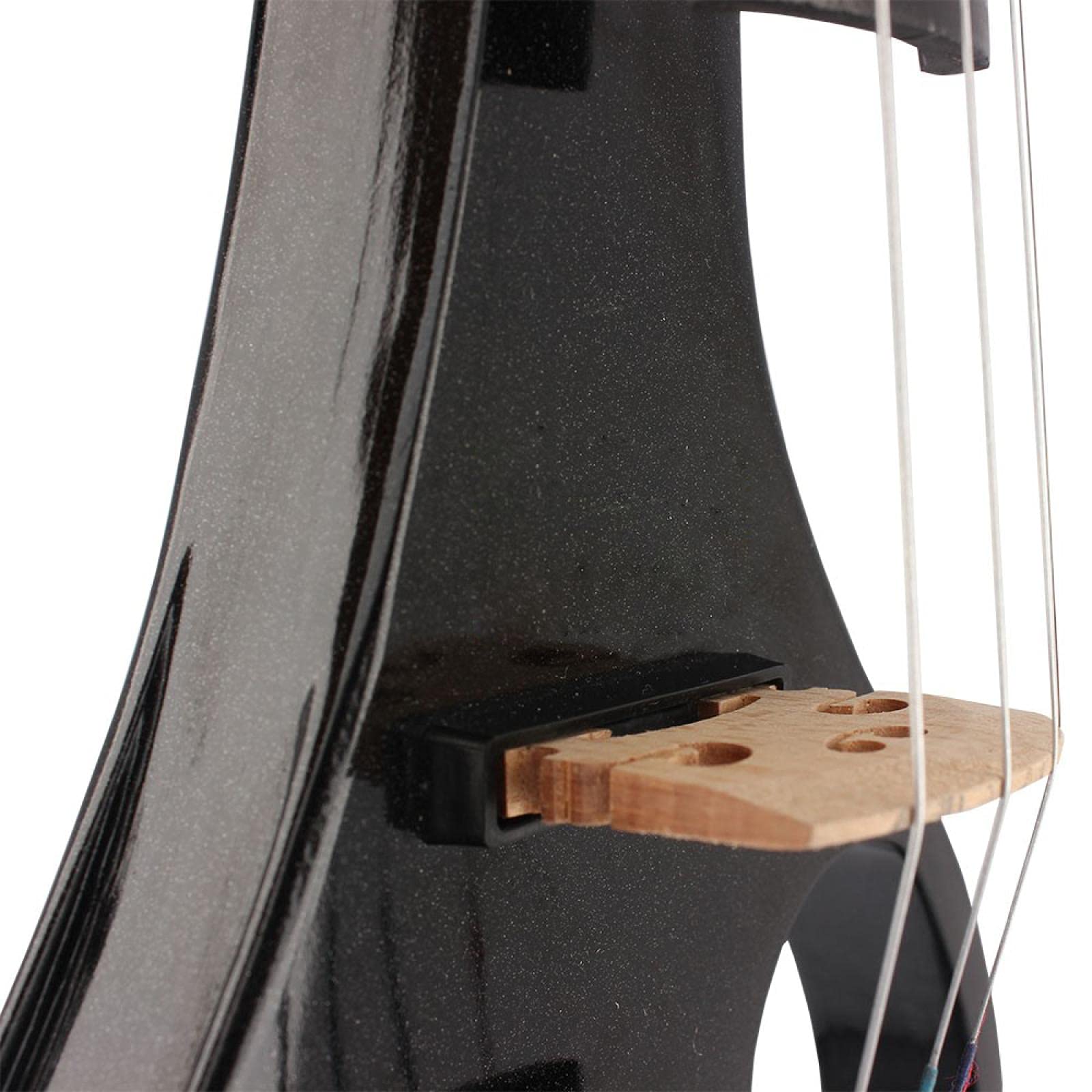 Violino elettronico E Violino elettrico 4/4 Tastiera in legno d'acero Tastiera in ebano Strumenti musicali con arco in legno di Brasile con custodia