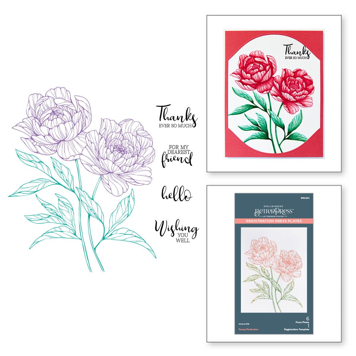 Spellbinders BPR-009 Set Fustelle E Piastre Ramoscelli – Collezione Cheers To You, 11 Pezzi Per Scrapbooking