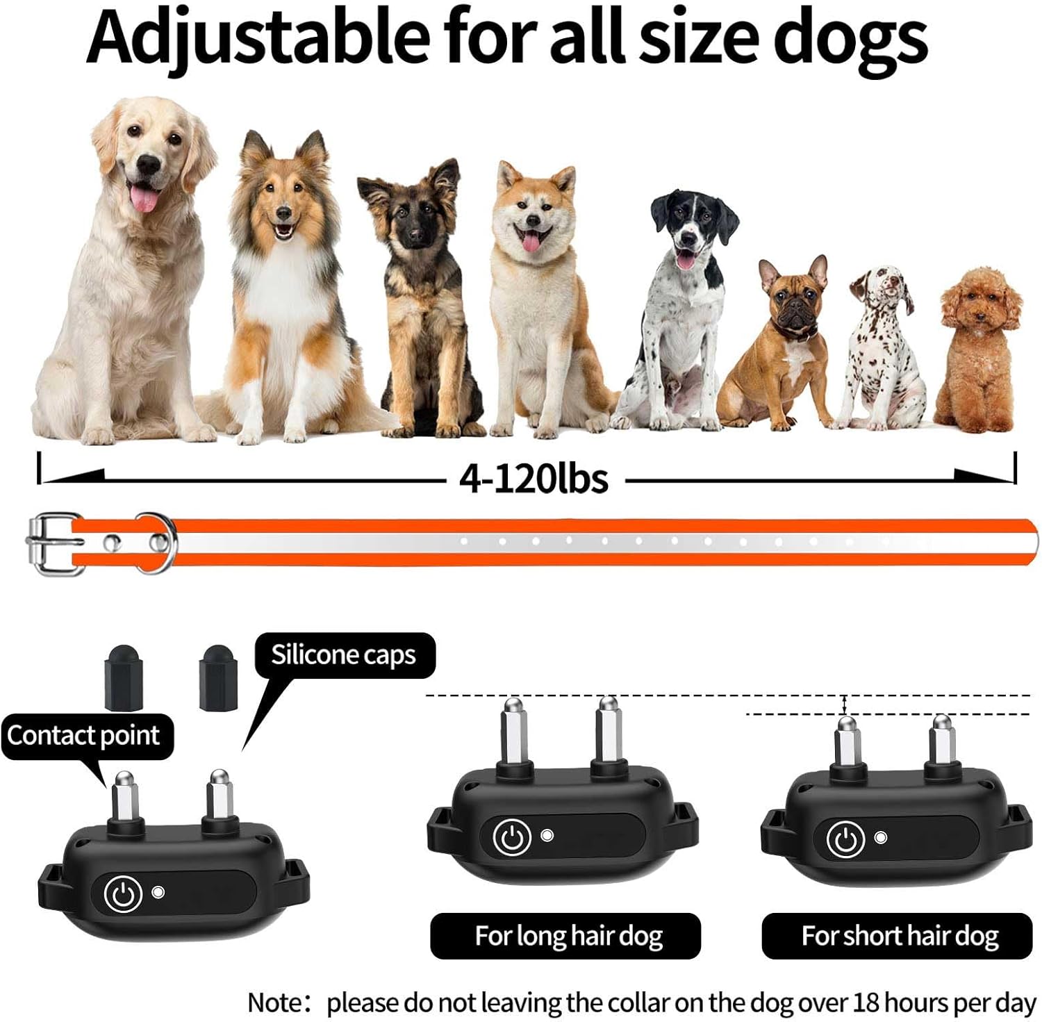 Dog Shock Collar - 3280FT Dog Training Collar with Remote All Breeds,IPX8 Waterproof E-Collar Training Modes with Beep,Vibration,ShockMode,Rechargeable Shock Collar.