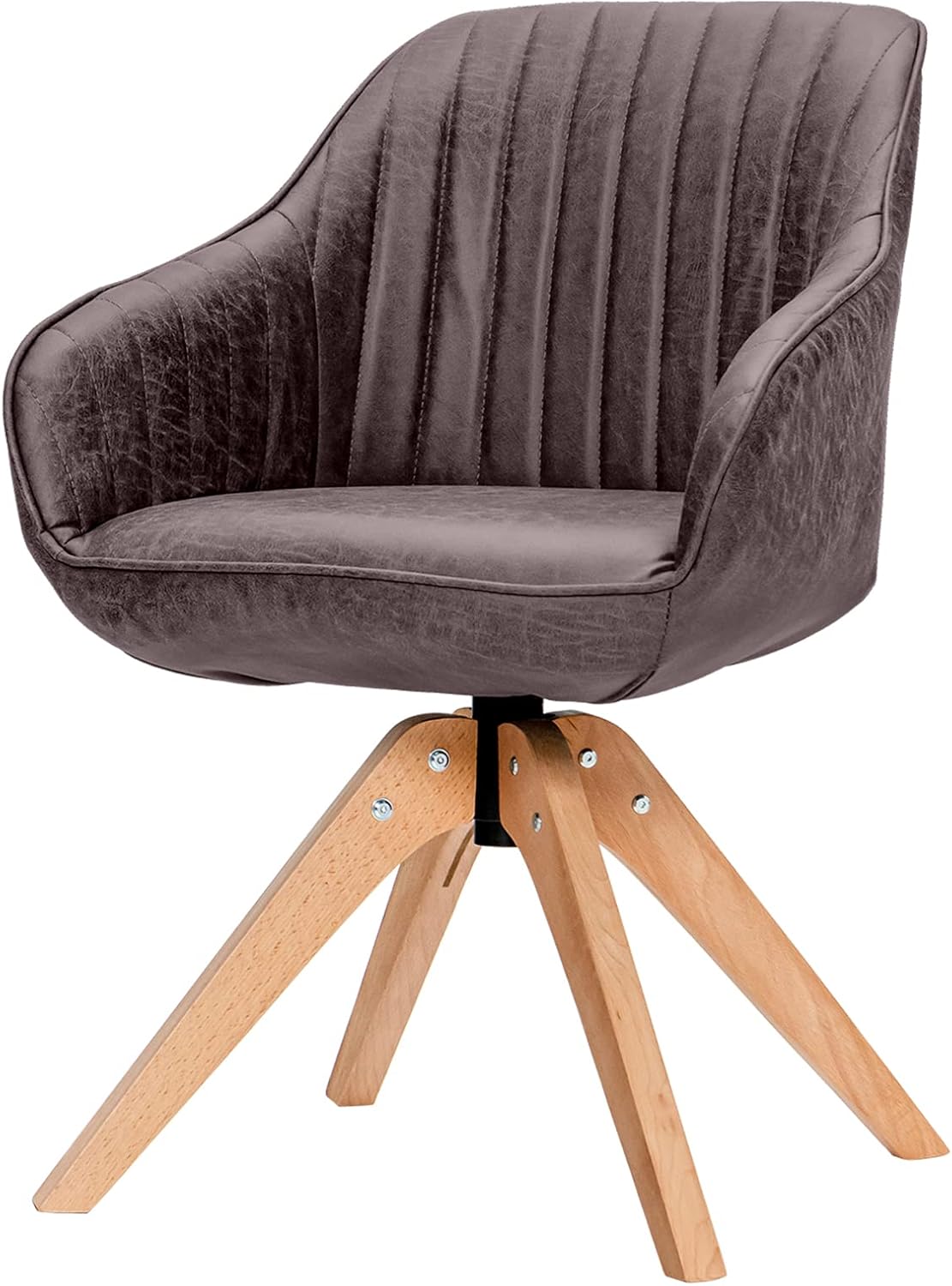 Giantex Swivel Accent Chair for Desk Armchair Without Wheel