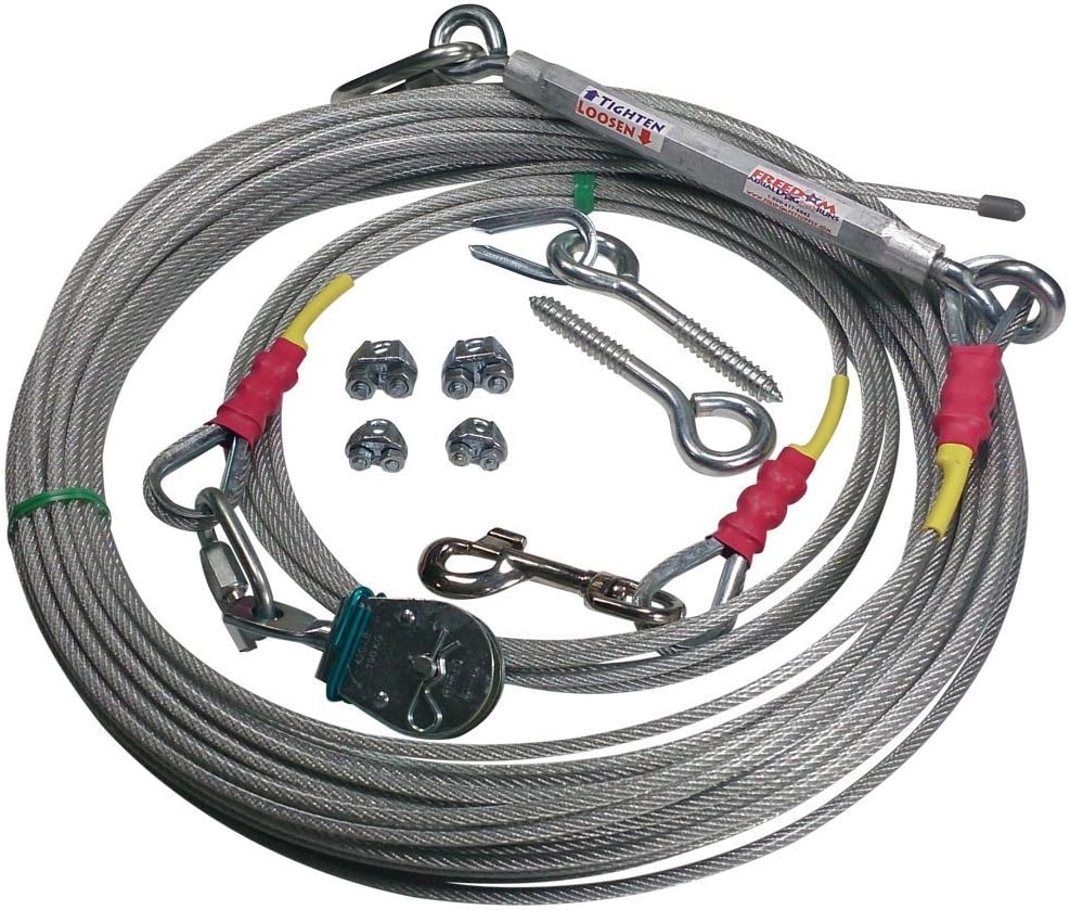 Freedom Aerial Dog Runs™ 110 FT Standard Duty FADR-110SD