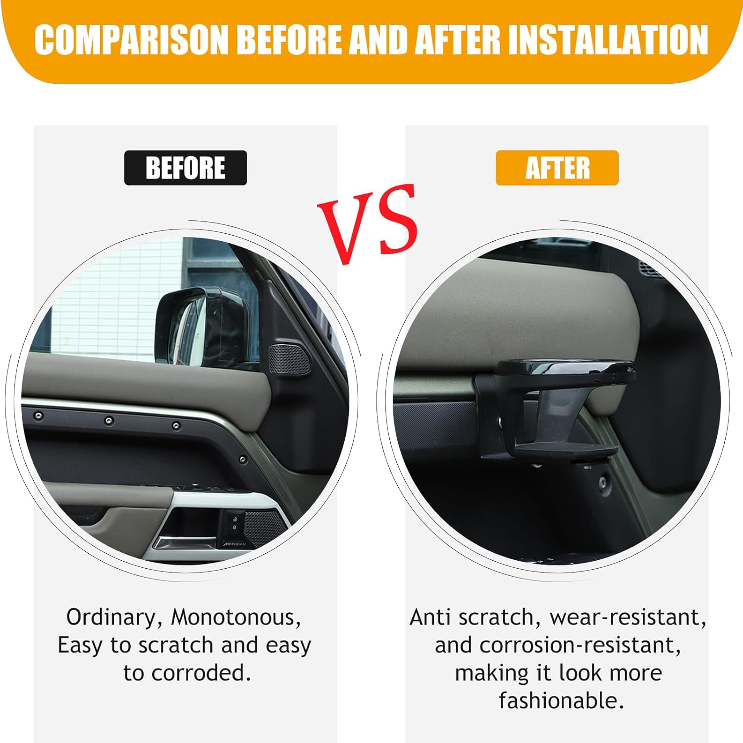 Car Cup Holder Compatible with Land Rover Defender 90 110 130 2020-2025 Expander Drink Holder Door Expansion Cup Holders Water Door Expansion Holders Interior Expanded Cup Holders