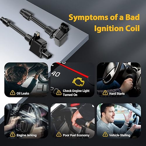 Miniatura 3 de OCPTY Juego de 6 bobinas de encendido para Infiniti I30 para Nissan Maxima 3.0L V6 2000-2001 OE UF348 UF363 C1266 C1267