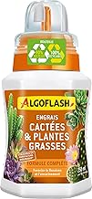Algoflash Liquid Cacti and Fatty Plant Fertilizer, Can Be Used in Organic Farming – 250 ml, Brown